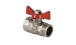 Кран шаровой Valtec COMPACT VT.093.N.04 1/2" внутренняя/наружная резьба бабочка