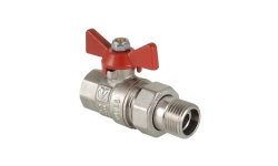 Кран шаровый с полусгоном  3/4"  в-н бабочка VG Optima