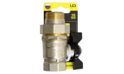Кран шаровой с полусгоном LD Pride LD 47.306.25PL 1" внутренняя/наружная резьба бабочка
