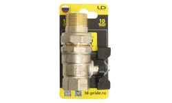 Кран шаровой с полусгоном LD Pride LD 47.306.20PL 3/4" внутренняя/наружная резьба бабочка