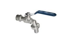Кран шаровой водоразборный, под шланг, Aqualink 01323 1/2" ручка