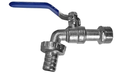 Кран шаровой водоразборный Aqualink Eco, под шланг, 03965 1/2" ручка
